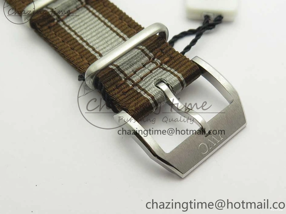 MIROTIME 0504 SmartChoice Mark XVIII IW327006 Titanium M+F 1:1 Best Edition Black Dial on Brown Leather Strap A 7145